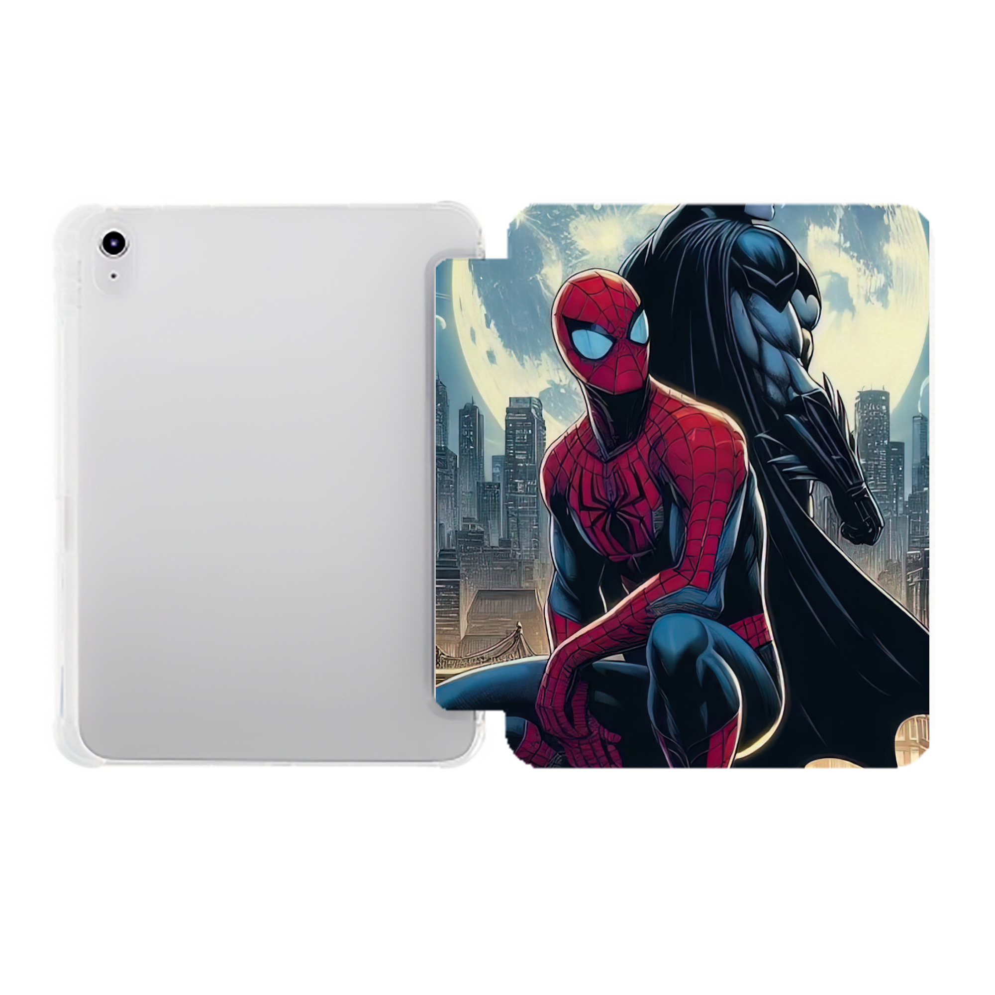 （画像用） Spider Man スパイダーマン IPad ケース ペン収納付き 三つ折りスタンド PUレザー×シリコン 対応機種9.5/10.5/10.9インチ